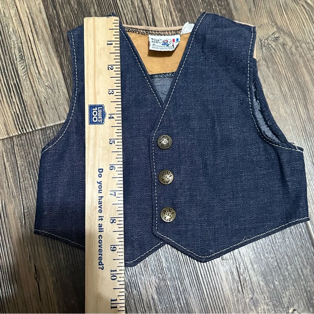 BILLY the KID denim vest VTG cowboy country western wear baby boy 12 mo